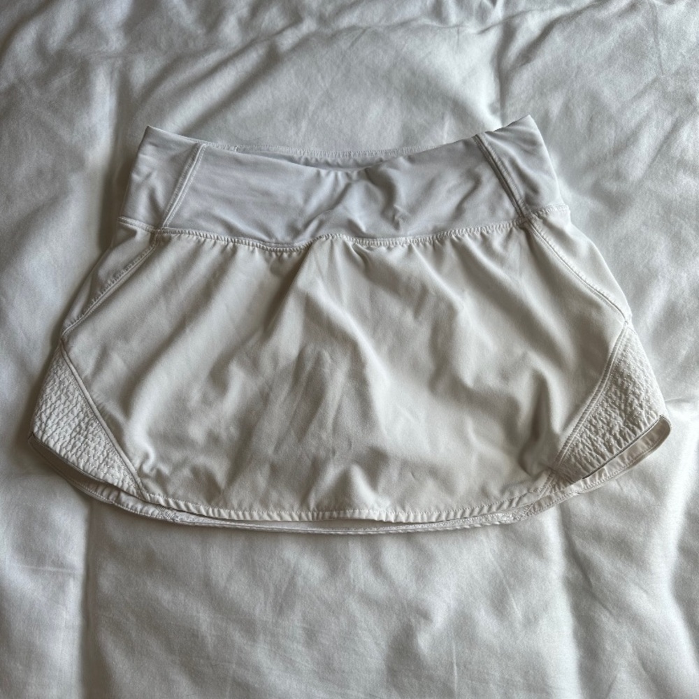 White Lululemon tennis skirt, size 2